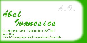 abel ivancsics business card